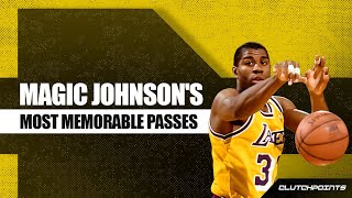 Magic Johnsons Most Memorable Passes [upl. by Ecnirp]