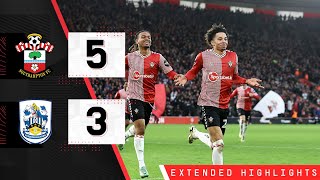 EXTENDED HIGHLIGHTS Southampton 53 Huddersfield  Championship [upl. by Feola]