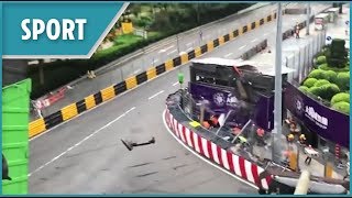 170mph F3 crash in Macau Sophia Floersch [upl. by Laeira]