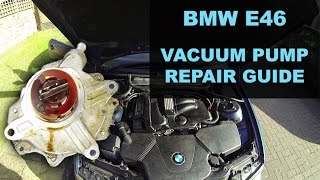 BMW E46 Vacuum Pump Repair [upl. by Harman]