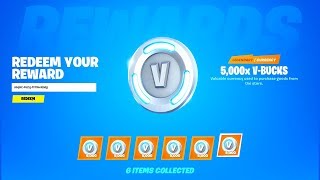 REDEEM THE 30000 VBUCKS CODE in Fortnite Free VBucks [upl. by Ardnuhs]