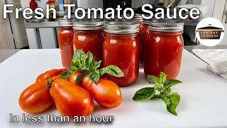 How to make Tomato Sauce from tomatoes  Quick Italian Tomato Passata Sauce [upl. by Oicaroh]