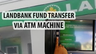 LandBank Fund Transfer Via ATM Machine FREE  How to transfer fund via ATM machine [upl. by Adnilema]