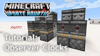 Minecraft Tutorial Observer Clocks [upl. by Lincoln]