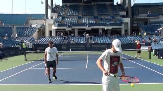 Roger Federer Serve Practice at Cincinnati 2015 2 [upl. by Hajar552]