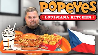 PRVNÍ RECENZE ČESKÉHO POPEYES Je lepší než KFC [upl. by Aiekram]