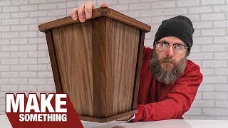 How to Make a Wood Wastebasket Bin  Woodworking Project [upl. by Helfand]