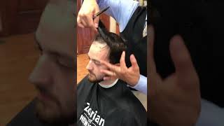 How To Cut a Receding Hairline  Thinning Hair  Fine Hair [upl. by Euqinue]