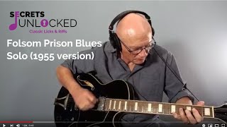 Folsom Prison Blues Solo 1955 version Guitar Lesson [upl. by Leuneb]