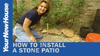 How to Install a Natural Stone Patio  Do It Yourself [upl. by Barby]