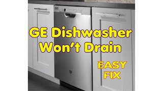 ✨ GE DISHWASHER WON’T DRAIN  FIXED ✨ [upl. by Damiano]