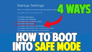 How To Boot Windows 10 into Safe Mode  4 EASY WAYS [upl. by Aifos820]