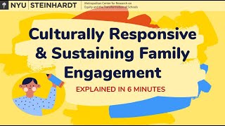 Culturally Responsive amp Sustaining Family Engagement Explained in 6 Minutes [upl. by Ettevroc]