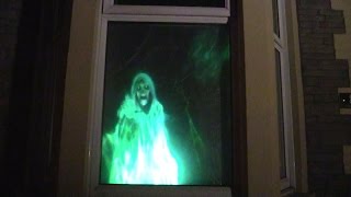 Halloween window projection [upl. by Euqinwahs]