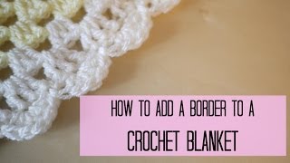 CROCHET How to add a crochet border scallopedshell edging  Bella Coco [upl. by Fronia399]