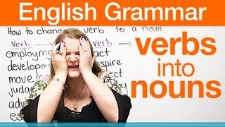 How to change a verb into a noun [upl. by Nalat]