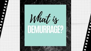 What is demurrage Supply Chain amp Logistics Term of the Day [upl. by Yuk975]