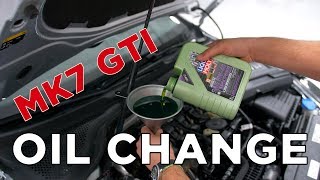 VW MK7 GTI Oil Change DIY [upl. by Vinny]