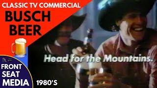 Busch Beer Classic TV Commercial 1986  Head For The Mountains [upl. by Broeder]