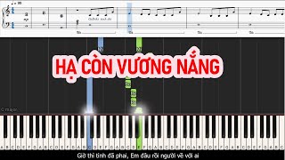 HẠ CÒN VƯƠNG NẮNG  DATKAA PIANO For BEGINNER [upl. by Tung]