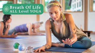 60 Minute Yoga Class  All Level Stress amp Anxiety Release Live Yoga [upl. by Risley]