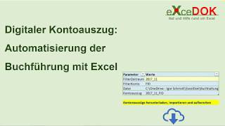 Digitaler Kontoauszug Automatisierung der Buchführung mit Excel [upl. by Eillas]