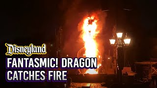 Fantasmic Dragon Catches Fire at Disneyland [upl. by Einnahc]