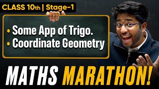 Class 10th Maths Maha Marathon  Some App of Trigonometry amp Coord Geometry 🔥  Shobhit Nirwan [upl. by Asilenna]