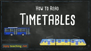 How to Read Timetables  Maths Education  EasyTeaching [upl. by Elli]