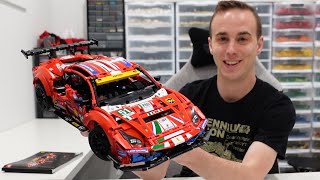 LEGO TECHNIC Ferrari 488 GTE Race Car Review [upl. by Chimene]