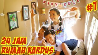 24 JAM DI DALAM RUMAH KARDUS 3 KAMAR TIDUR  Part 1  Vlog amp Drama Lucu  CnX Adventurers [upl. by Mears]