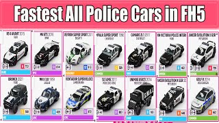 Fastest All Police Cars in Forza Horizon 5 [upl. by Casilda]