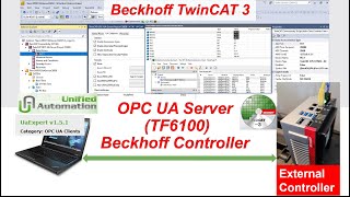 COM08b OPC UA Beckhoff  TwinCAT 3 TF6100 OPC UA Server Beckhoff IPC Controller C6030 [upl. by Alessig574]