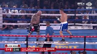 Prospect Paul Gallen destroyed Former World Champion Lucas Browne in 1round [upl. by Jueta]