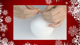 DIY  Christmas Ornament with Styrofoam Ball  Easy Christmas Crafts [upl. by Gavrilla812]