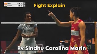 PV Sindhu  Carolina Marin Fight  Explain 🏸 [upl. by Georgine247]