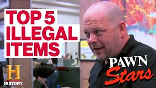 Pawn Stars 5 SUPER RARE ILLEGAL ITEMS  History [upl. by Ettedranreb]