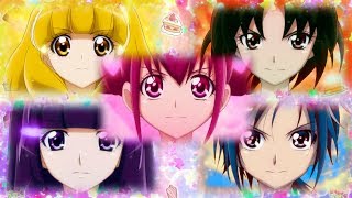 Smile Precure Group Transformation With Kirakira☆Precure Style [upl. by Marvella709]