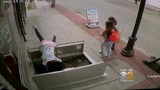 Caught On Video Woman Falls Down Open Cellar [upl. by Niar]