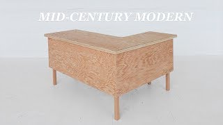 How To Build an LShaped Executive Desk  DIY Woodworking [upl. by Ayotel]