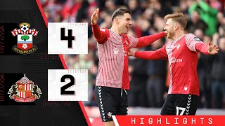 HIGHLIGHTS Southampton 42 Sunderland  Championship [upl. by Aicilihp]