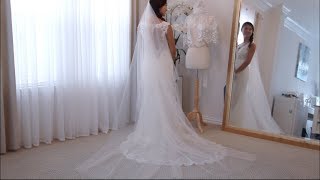 DIY Cathedral Length Veil  Hurricane Harvey Bride Part 3 [upl. by Euqinad704]