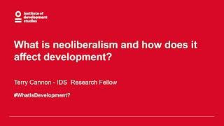 What is neoliberalism and how does it affect development [upl. by Pearle]