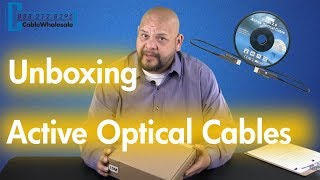 Unboxing 4K HDMI Fiber Optic AOC Cables Active Optical Cable [upl. by Reaht]