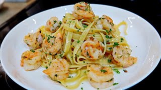 Easy Shrimp Scampi Recipe with Fettuccini [upl. by Yeleen]