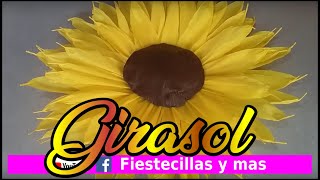 Flor de girasol en papel crepe [upl. by Mills493]