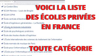 CAMPUS FRANCE 🇫🇷 LISTE DE TOUS LES ÉTABLISSEMENTS SUPÉRIEURS PRIVÉS EN FRANCEDETAIL EXPLICATION [upl. by Ludba18]