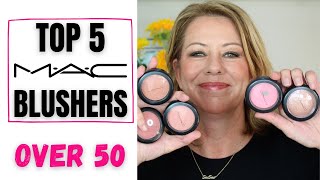 My Top 5 Mac Blushes  Over 50 [upl. by Dnomar427]