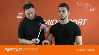 Basic taping technique for sprained finger [upl. by Ynnob]