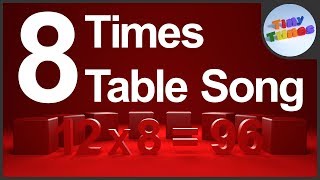 8 Times Table Song For Kids  Tiny Tunes [upl. by Komara]